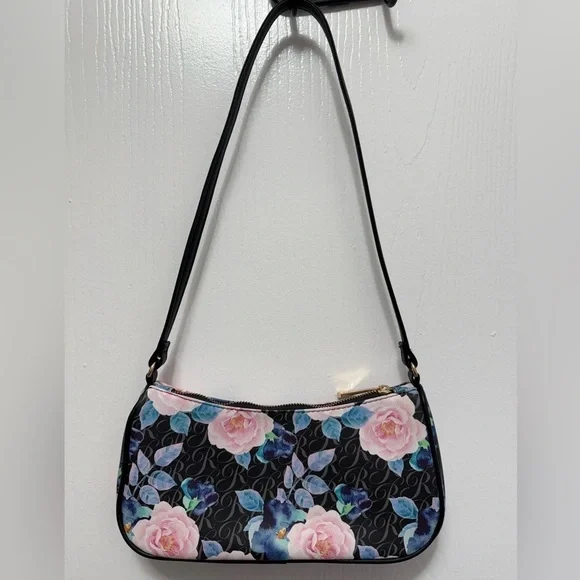 Rampage Floral Black Shoulder Bag - Picture 2 of 3